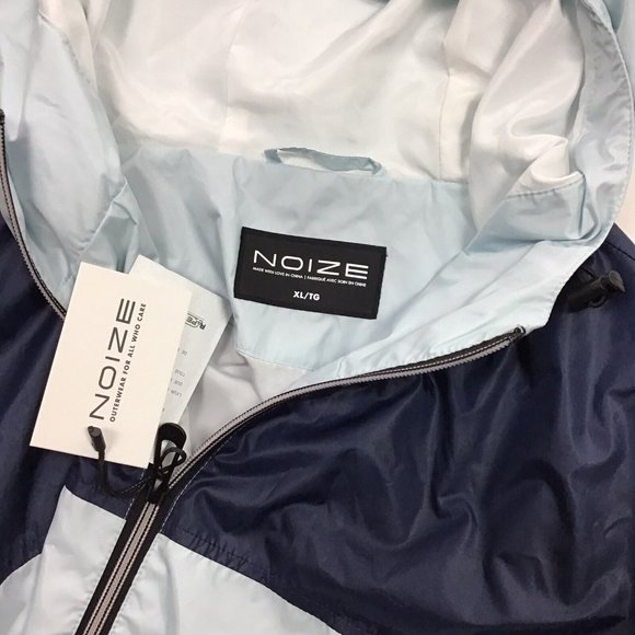 Noize NEW Mens Blue Colorblock Oden Hooded Zip Up Windbreaker Ret. $198 Size XL - Picture 8 of 8